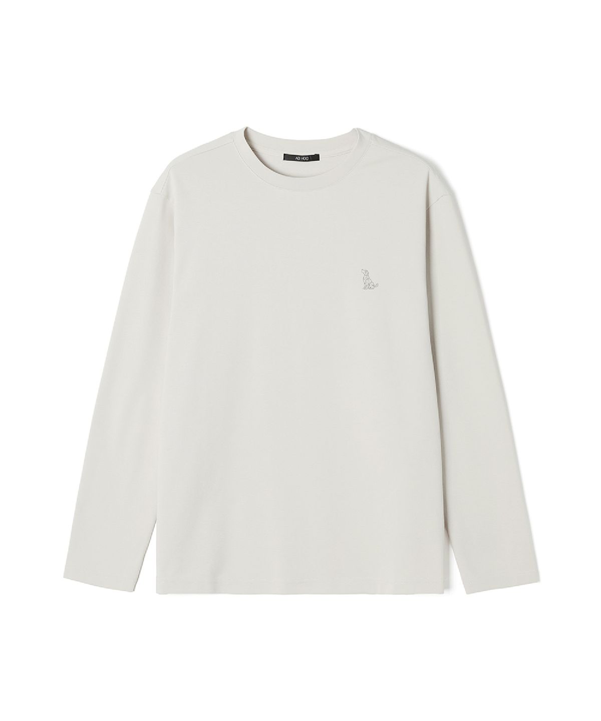 애드호크(ADHOC) 남성 분또 베이직 강아지 라운드 긴팔티 (BEIGE) (HCRLT30)