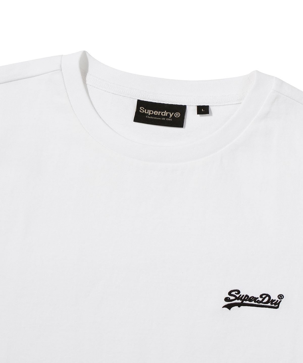 슈퍼드라이(SUPERDRY) 스몰 빈티지 로고 엠보 티셔츠 화이트 SDUISCP19WHT
