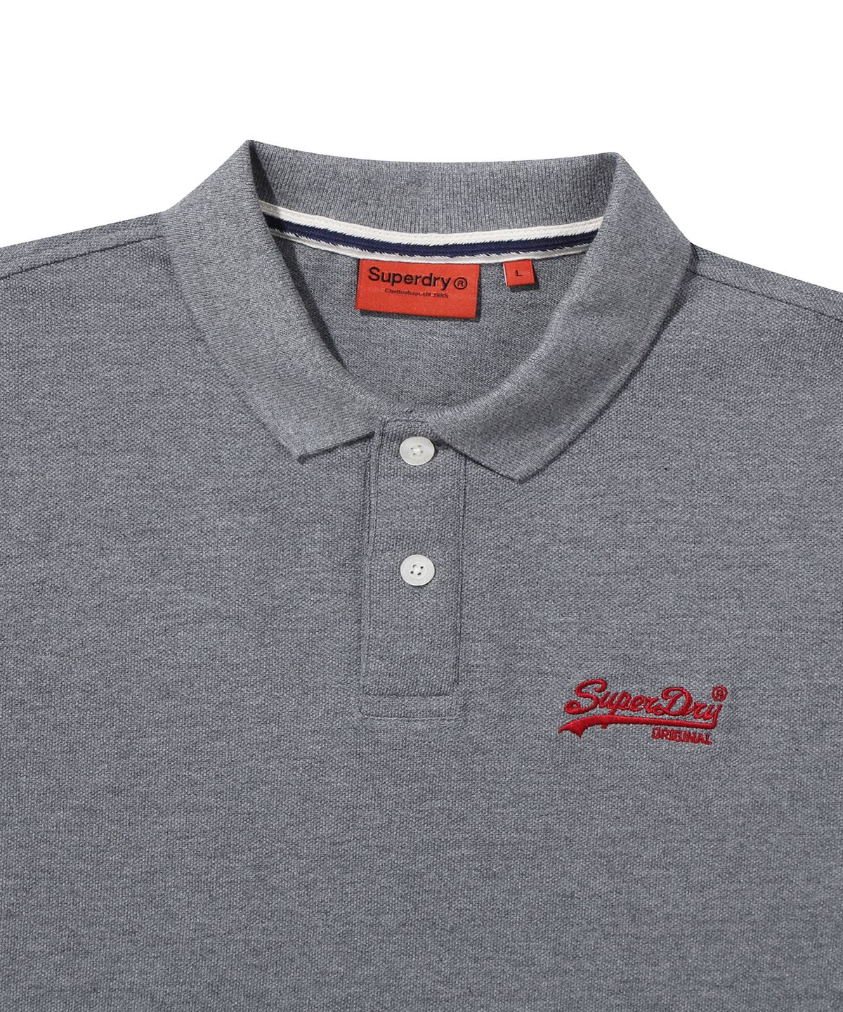 슈퍼드라이(SUPERDRY) 빈티지 로고 폴로 셔츠 멜란지그레이 SDMIQAP60MGR