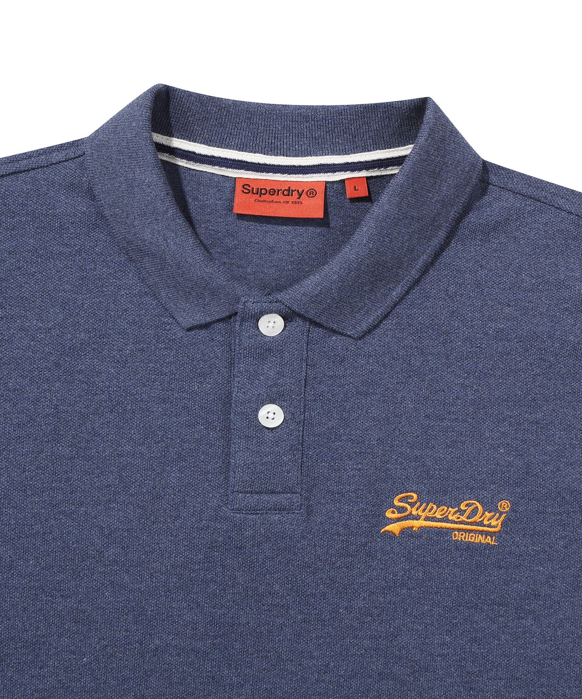 슈퍼드라이(SUPERDRY) 빈티지 로고 폴로 셔츠 미드인디고 SDMIQAP60MID