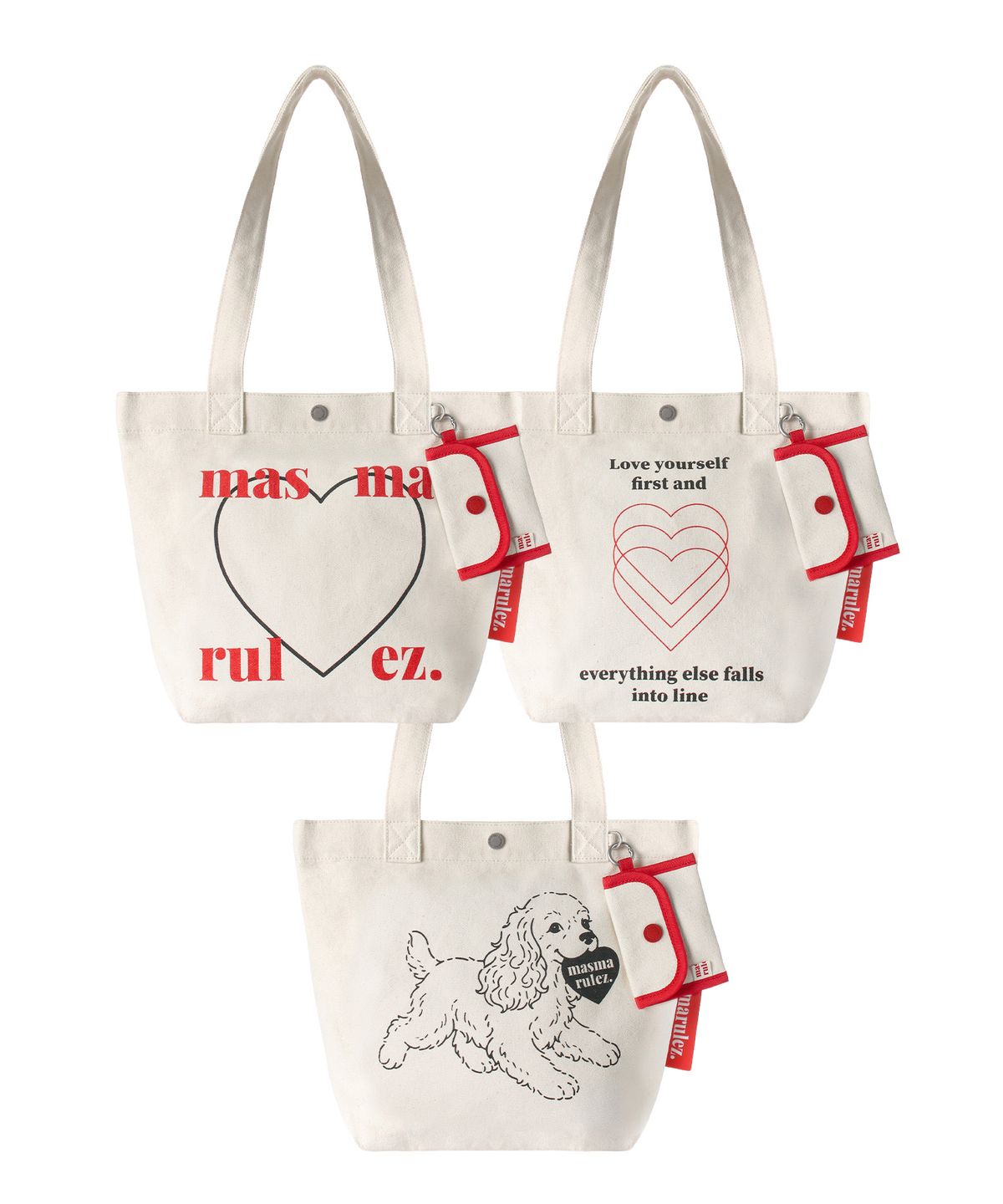 마스마룰즈(MASMARULEZ) [Pouch Set] Natural eco bag S_3Types