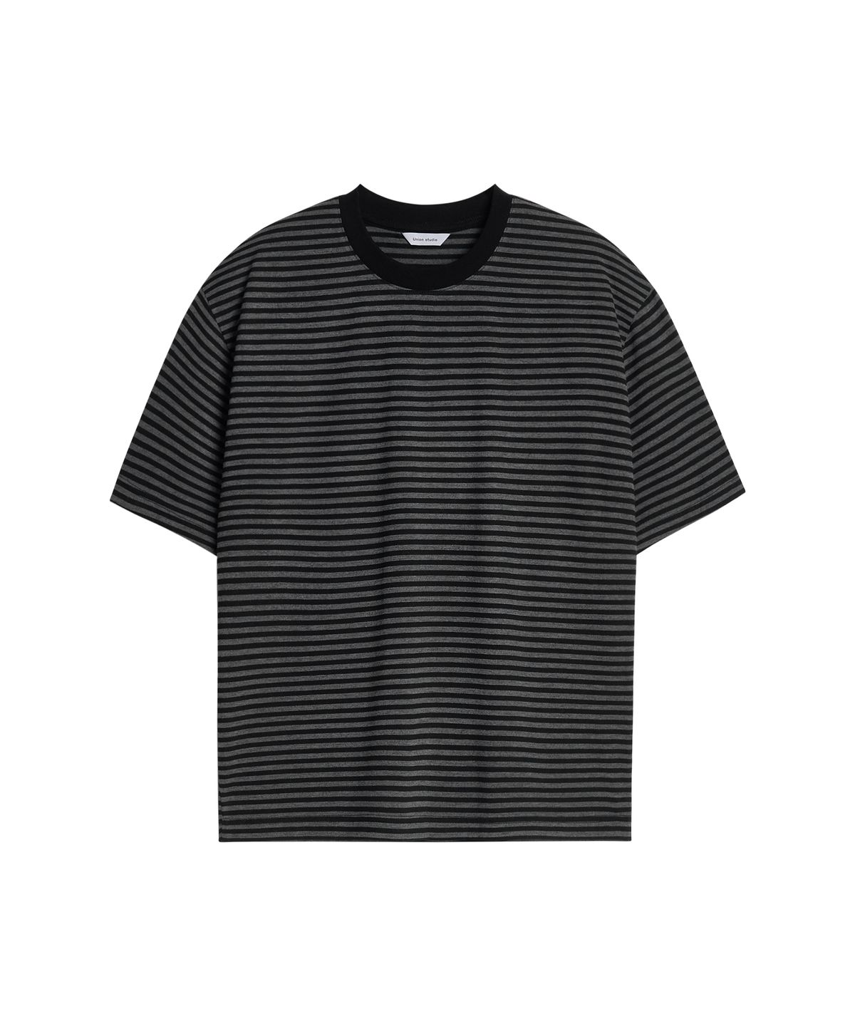 유니온스튜디오(UNIONSTUDIO) 이즈 스트라이프 크롭 반팔티 ( 2Color )