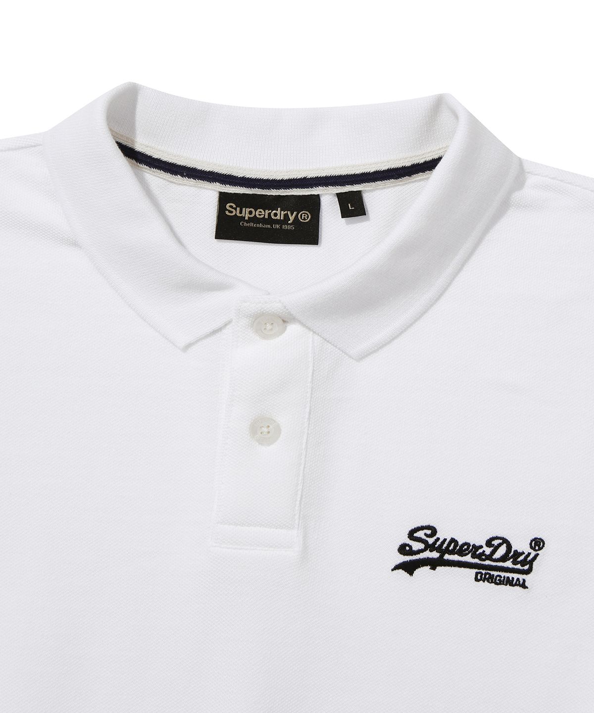 슈퍼드라이(SUPERDRY) 빈티지 로고 폴로 셔츠 화이트 SDMIQAP60WHT