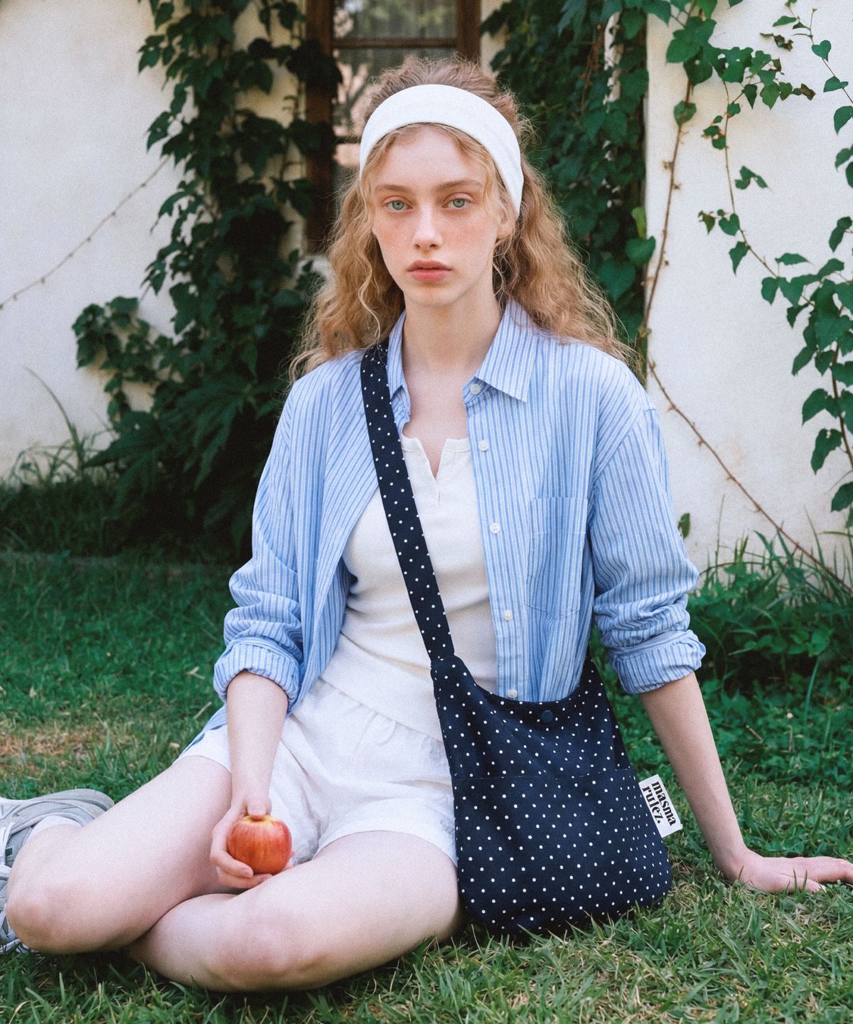 마스마룰즈(MASMARULEZ) Snack eco crossbag_Dot denim