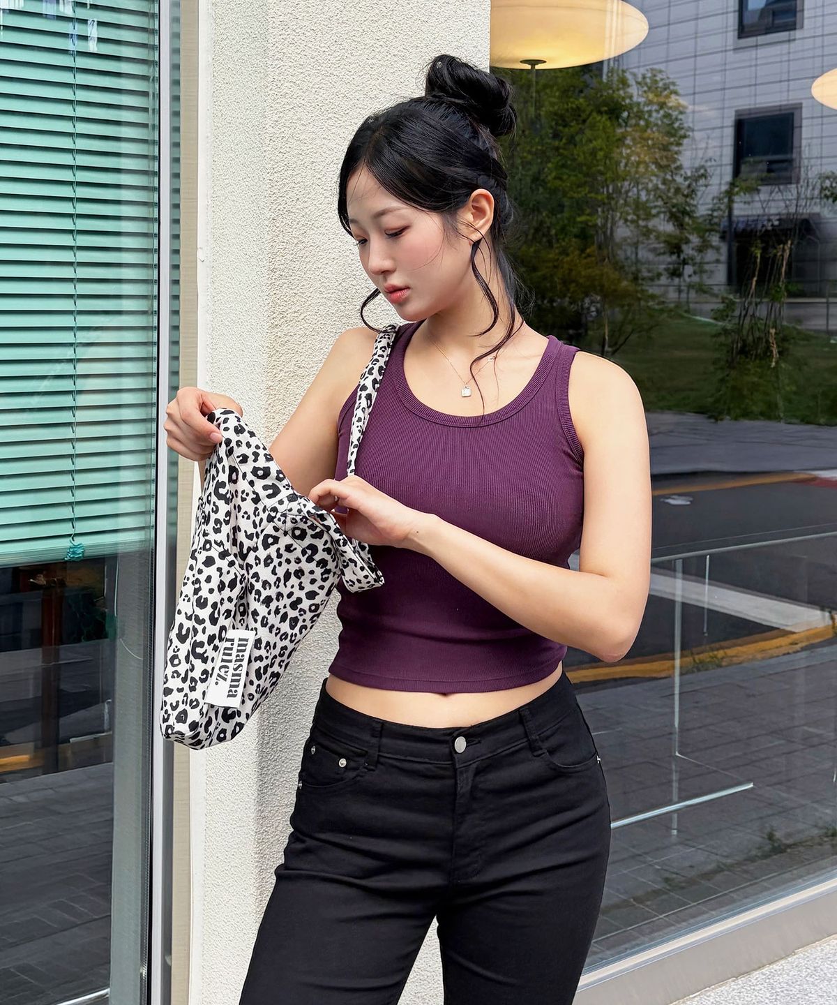 마스마룰즈(MASMARULEZ) Snack eco crossbag_Grand leopard ivory