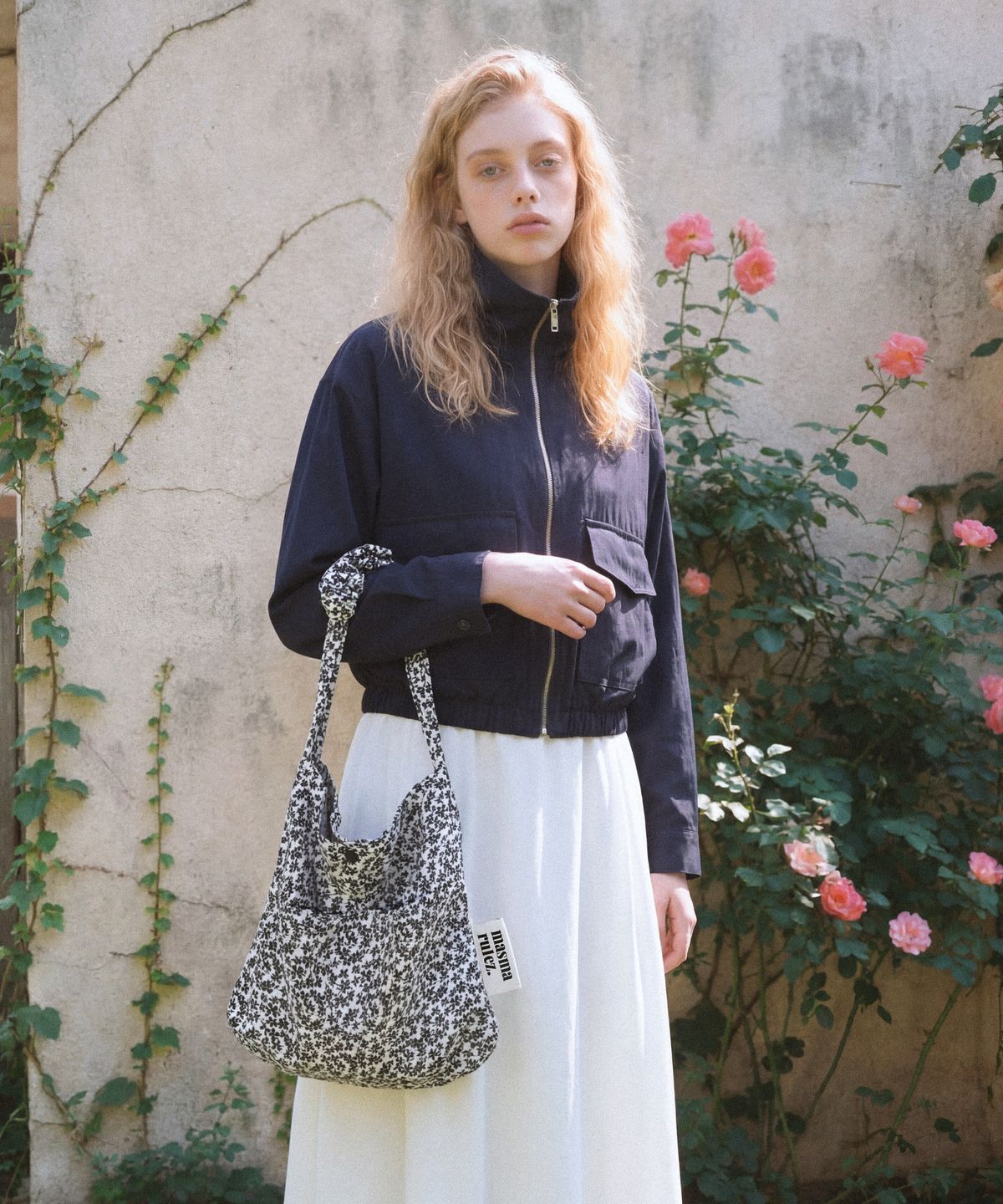 마스마룰즈(MASMARULEZ) Snack eco crossbag_Black Flower
