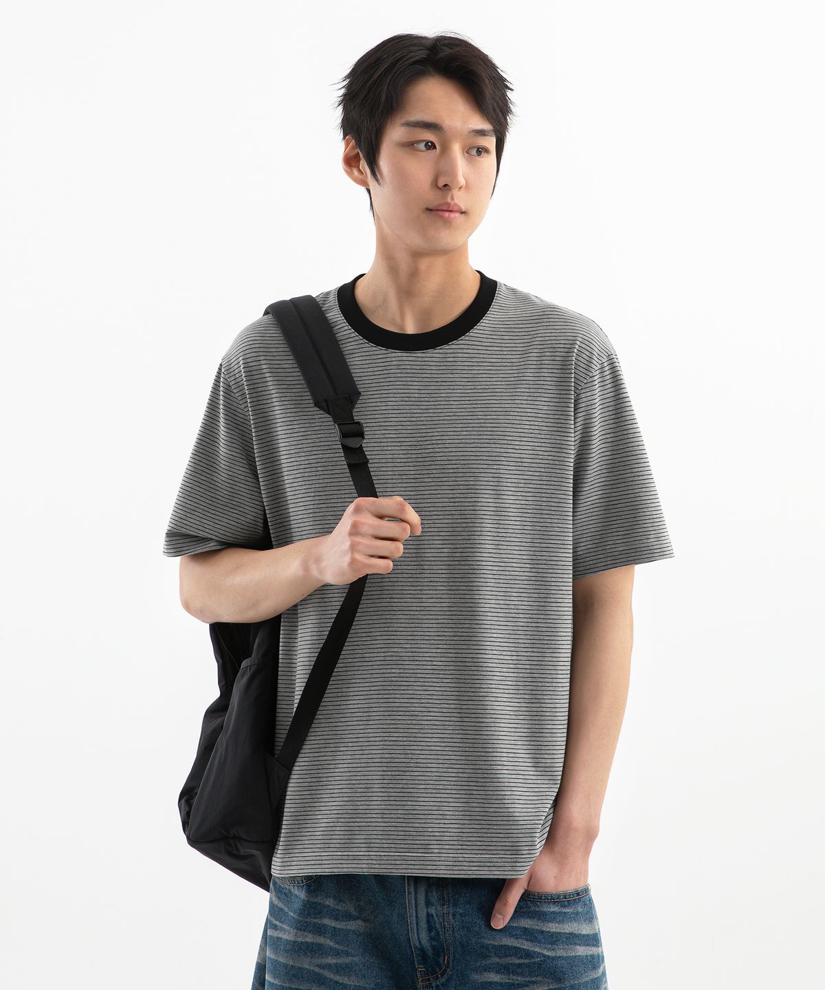 유니온스튜디오(UNIONSTUDIO) 모어 스트라이프 반팔티 ( 2Color )