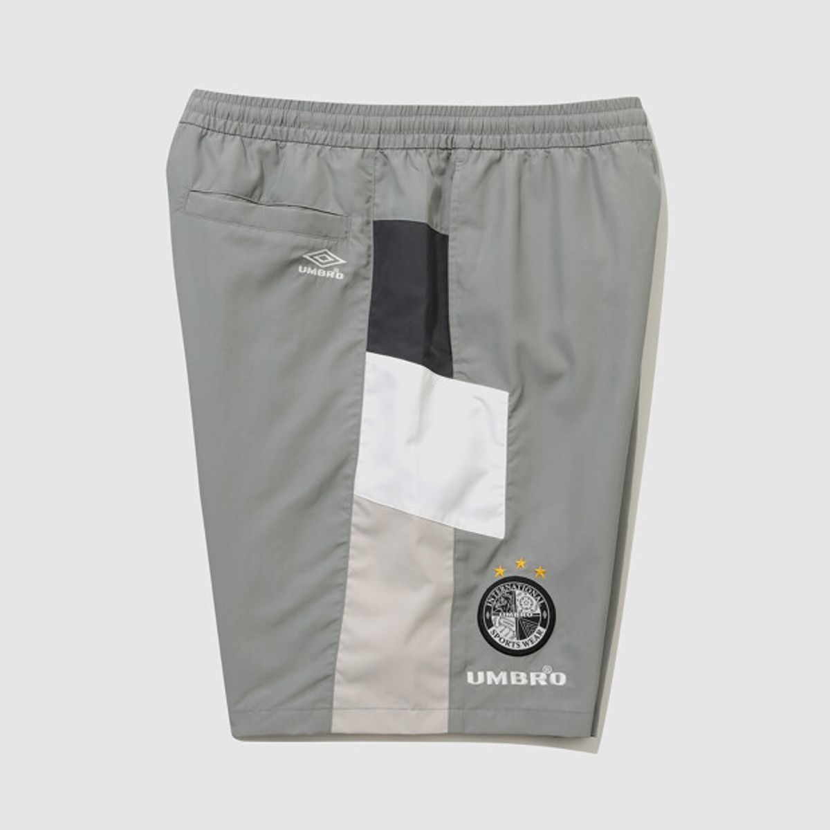 엄브로(UMBRO) HBL OG 컬러블럭 5부 반바지 그레이 UR221CHP56
