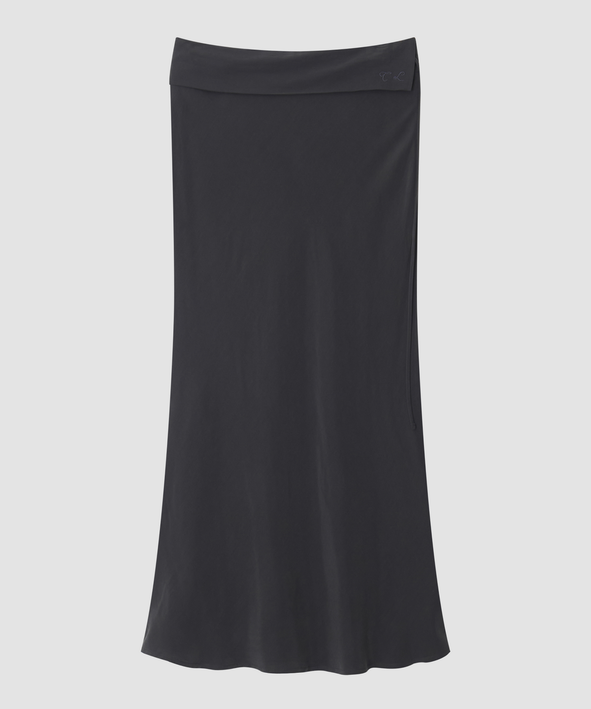 더 릴(THE LILLE) Folded Long Skirt_Charcoal