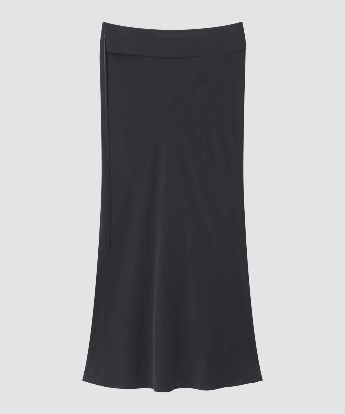 더 릴(THE LILLE) Folded Long Skirt_Charcoal