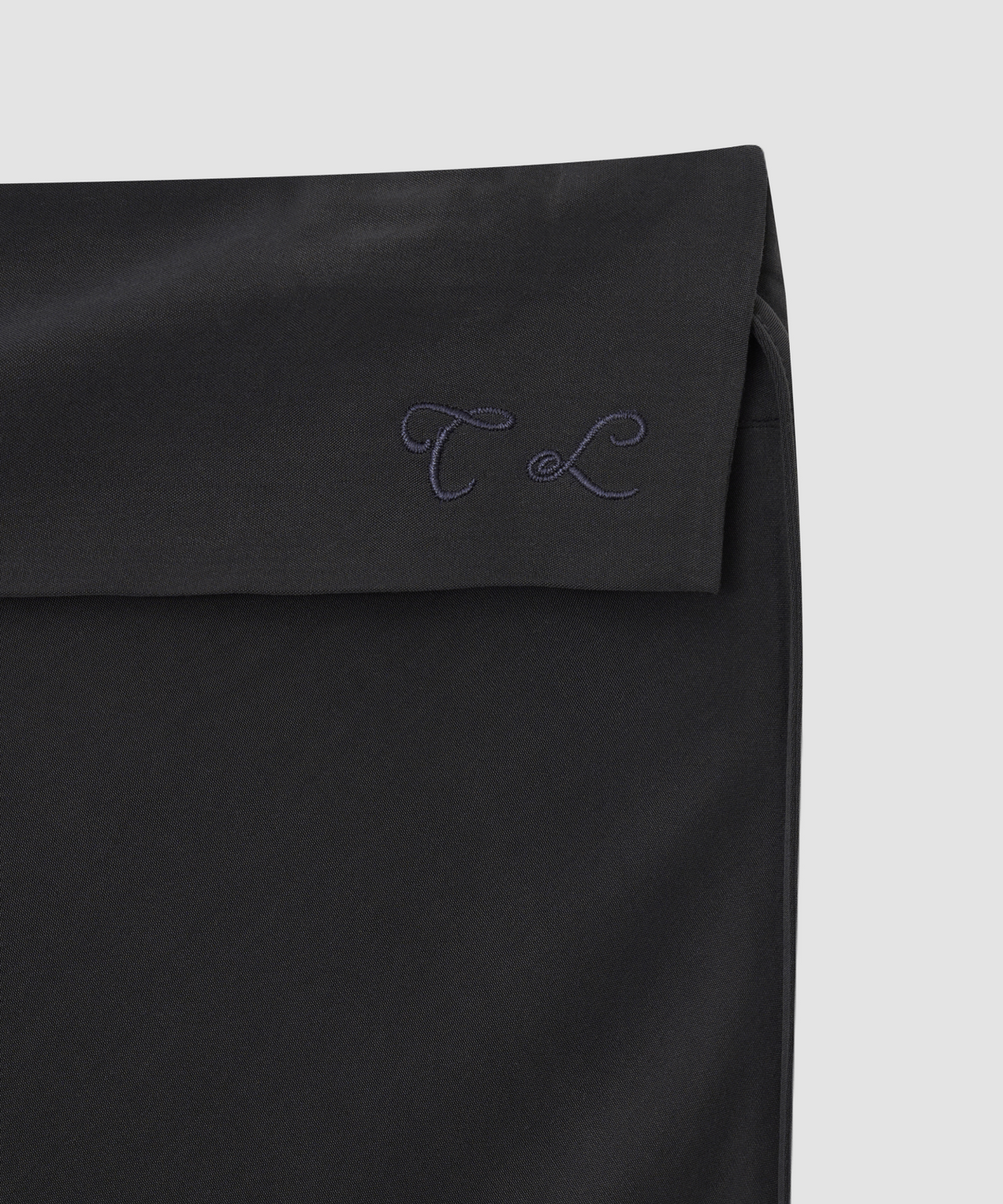 더 릴(THE LILLE) Folded Long Skirt_Charcoal