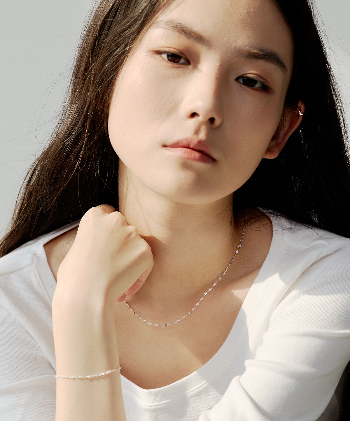 실버태그(SILVERTAG) SIN-26SS8 925 실버 실크 리퀴드 링크 목걸이