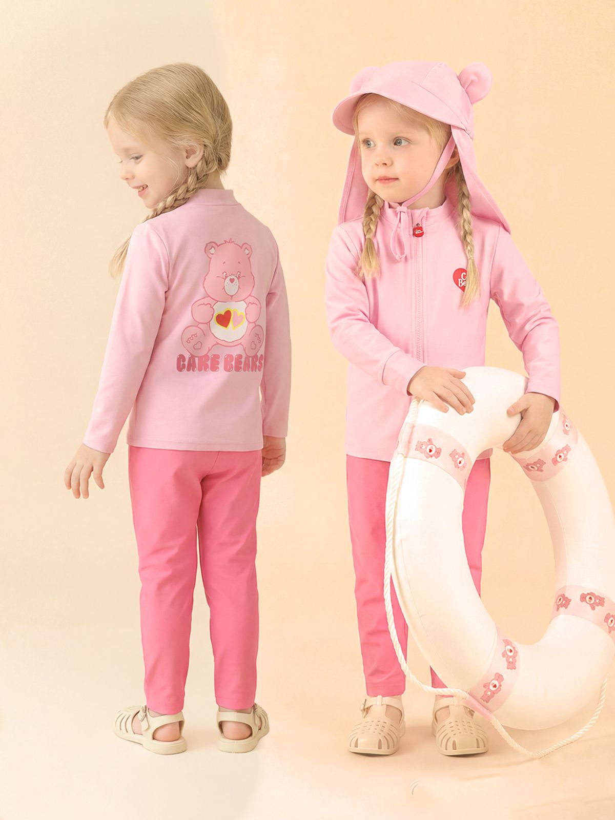 케어베어(CAREBEARS) 케어베어즈 루즈핏 레쉬가드 (플랩캡세트)