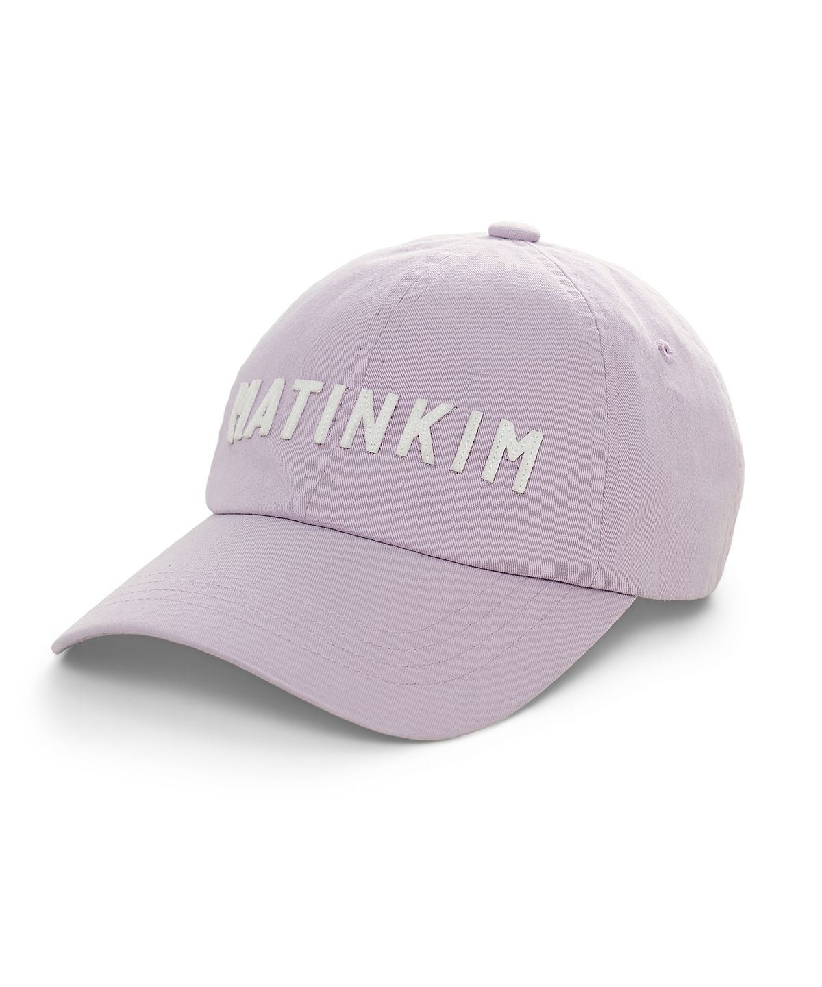 마뗑킴(MATIN KIM) APPLIQUE FELT LOGO BALL CAP IN LILAC