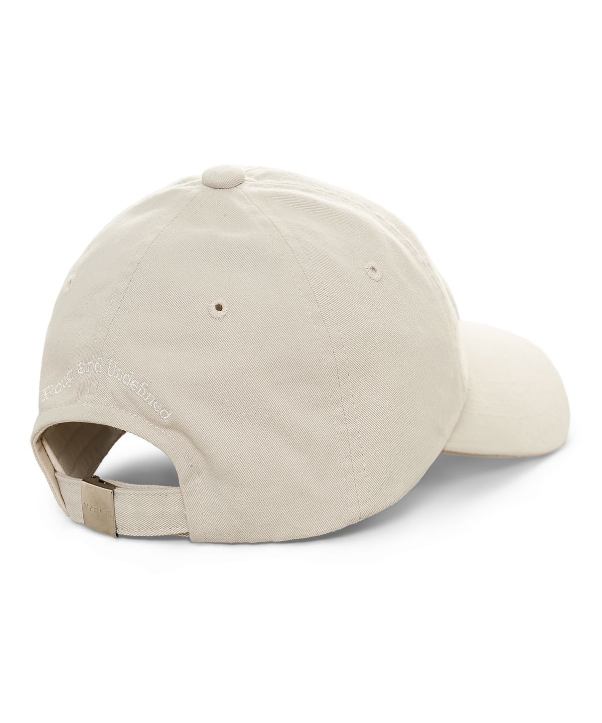 마뗑킴(MATIN KIM) APPLIQUE FELT LOGO BALL CAP IN LIGHT GREY