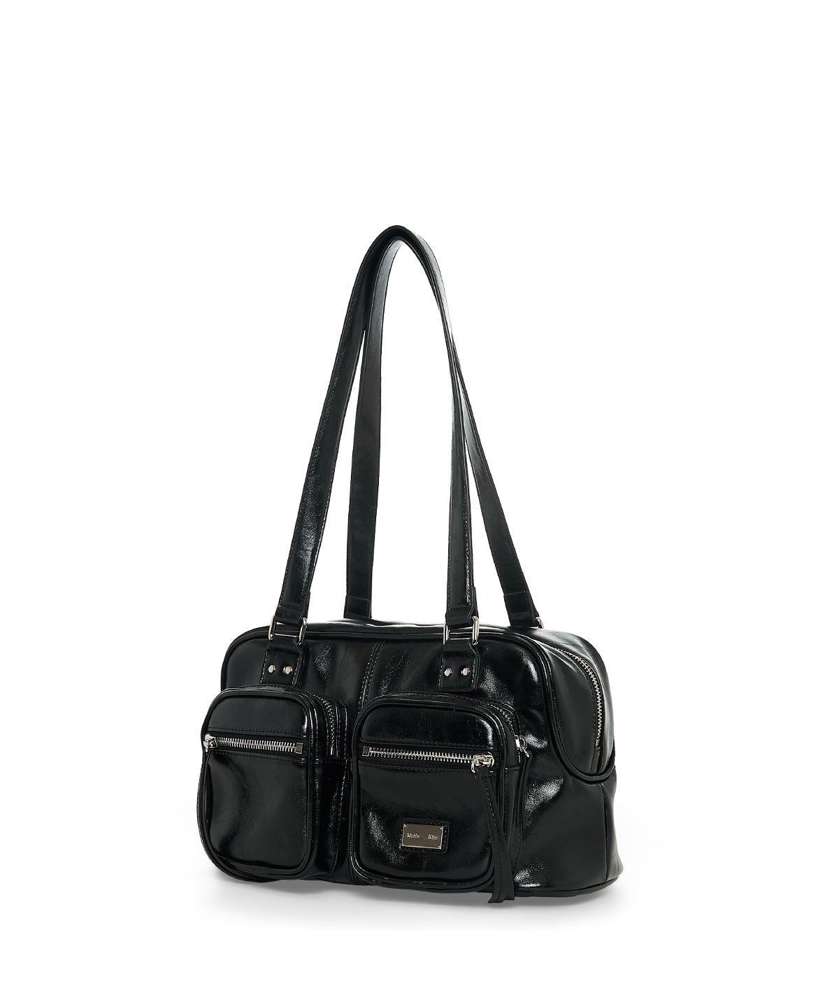마뗑킴(MATIN KIM) DOUBLE POCKET BRICK SHOULDER BAG IN BLACK