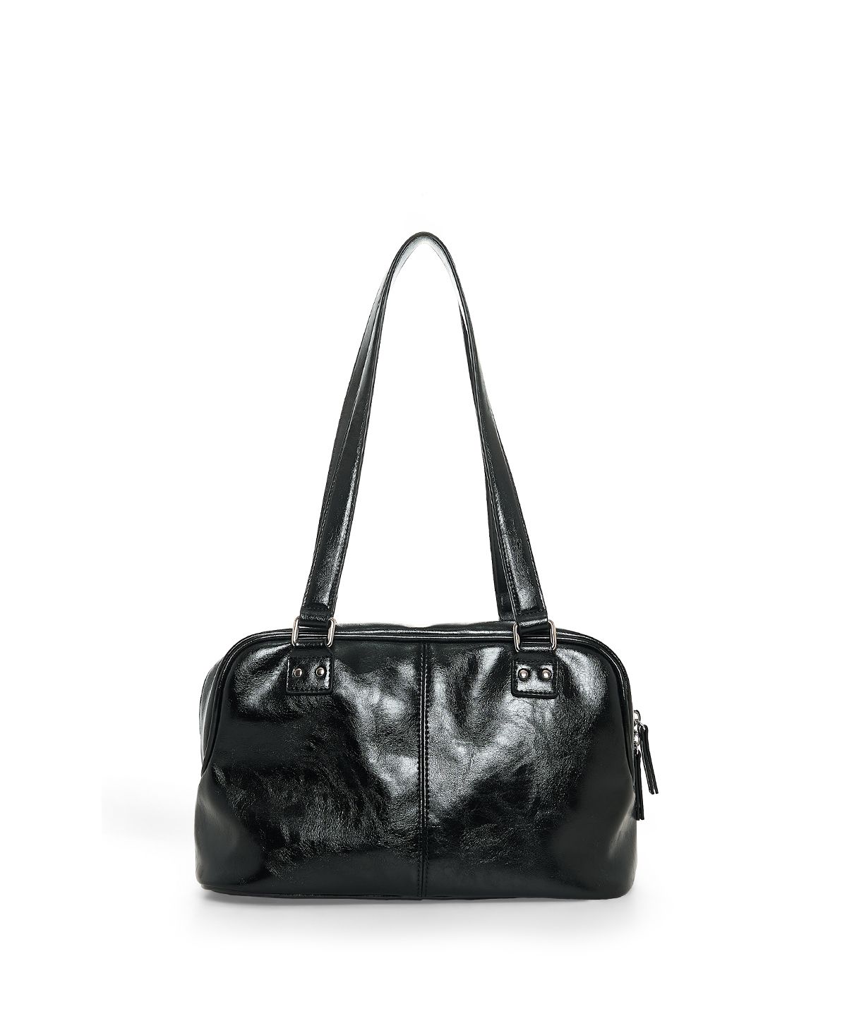 마뗑킴(MATIN KIM) DOUBLE POCKET BRICK SHOULDER BAG IN BLACK