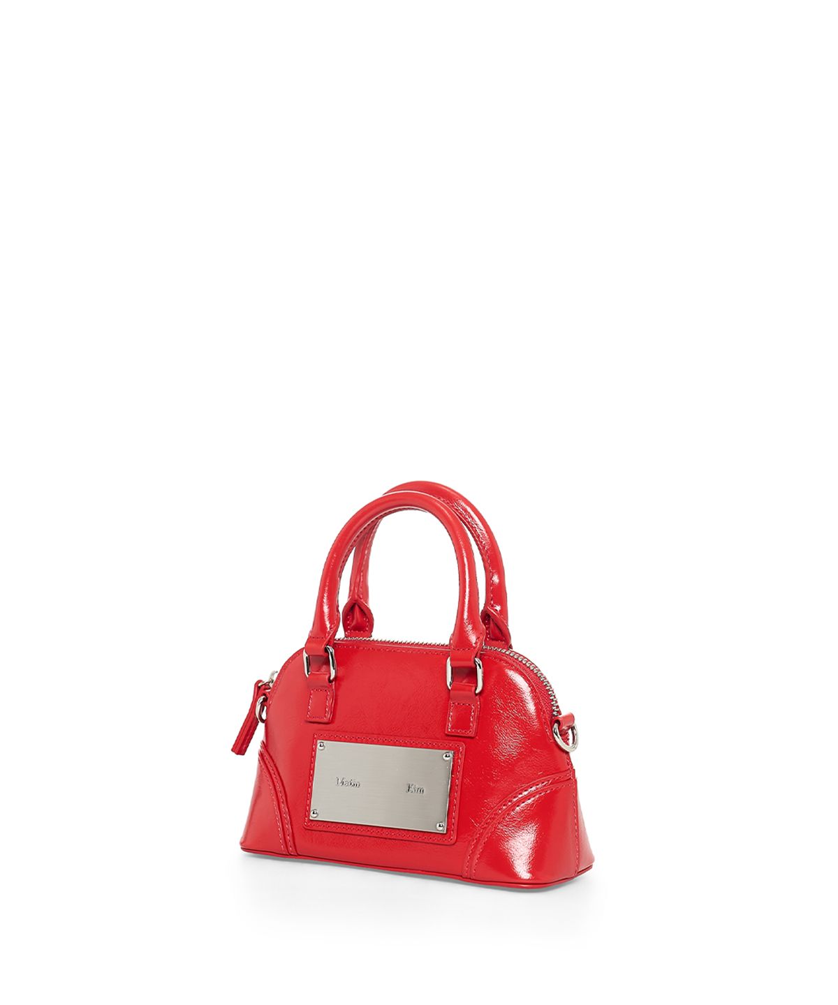 마뗑킴(MATIN KIM) CURVE ZIP MINI BAG IN RED