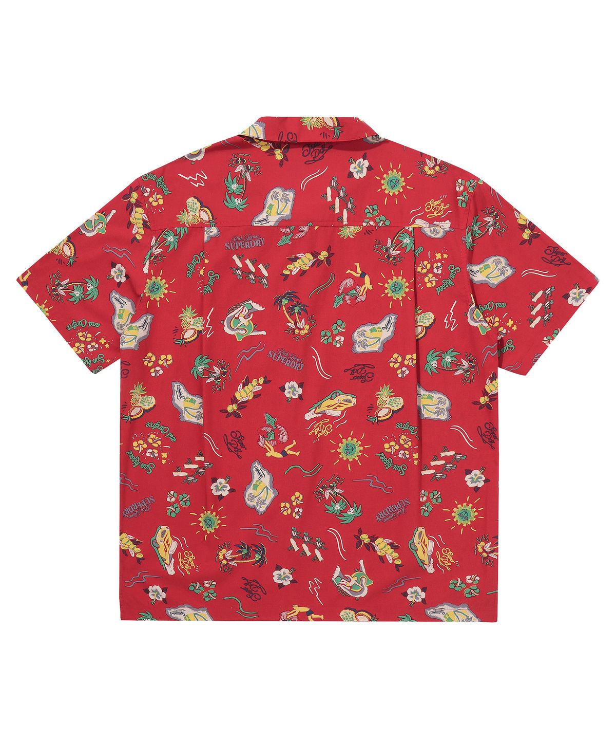 슈퍼드라이(SUPERDRY) 팜 서프 하와이안 셔츠 레드 SDUIHAP61RED