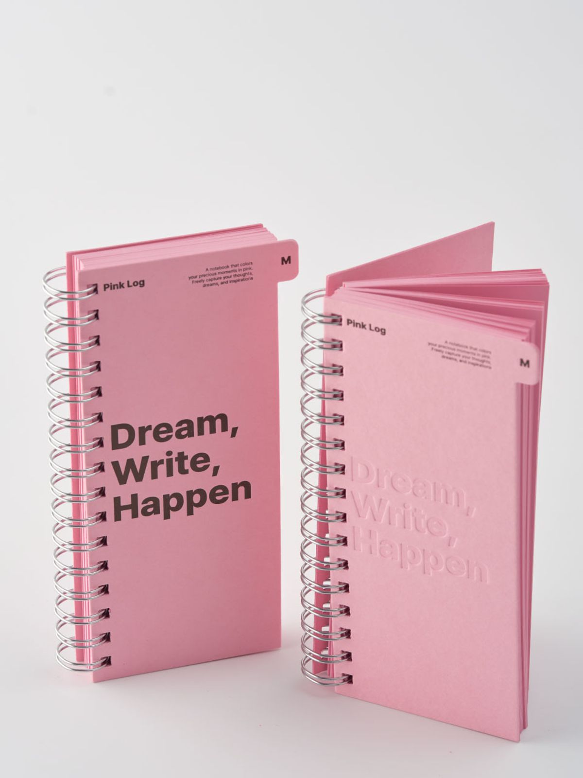 샤이몬스터(SHYMONSTER) Pink Log 핑크 무선 노트 2size
