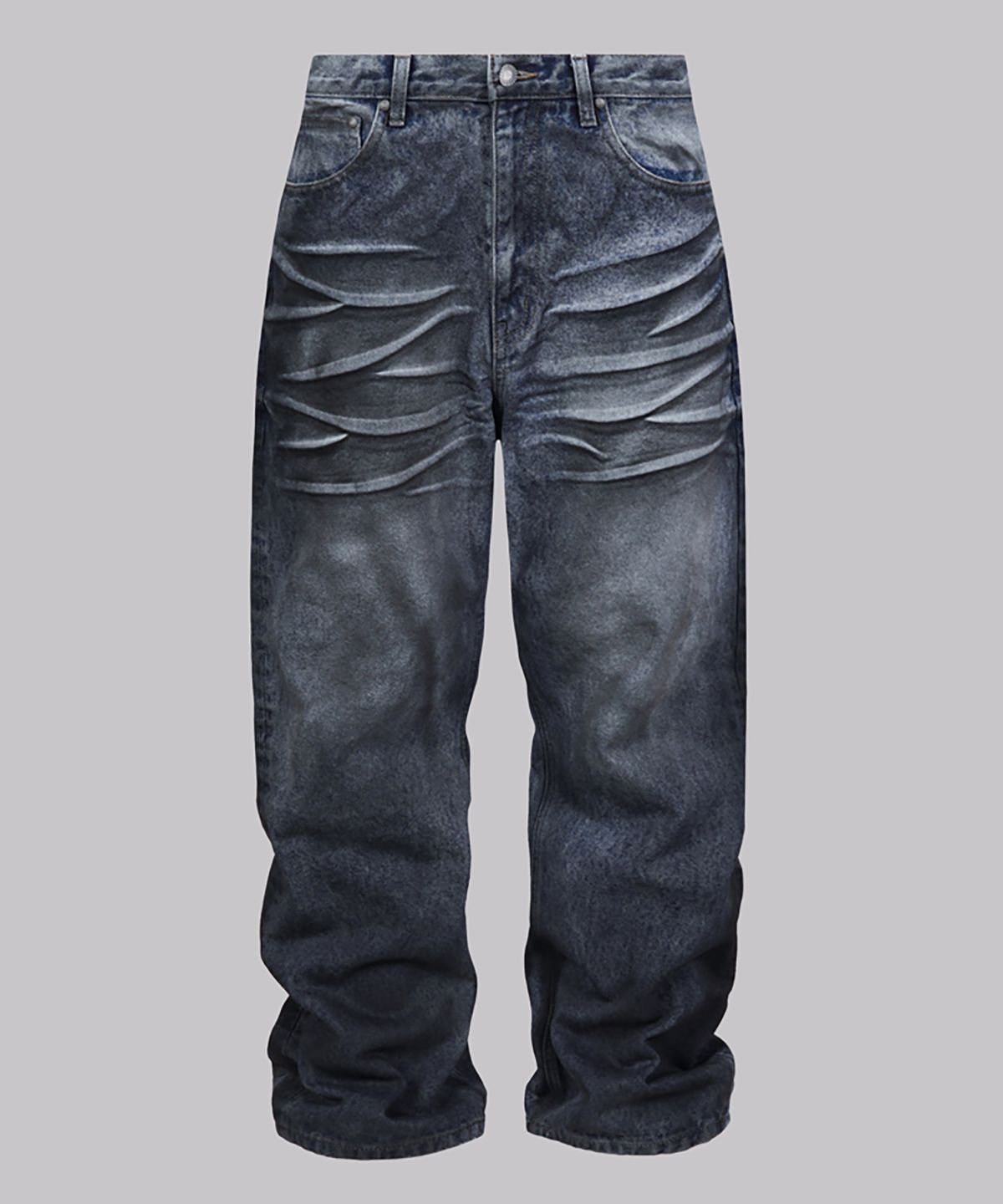 코너블레스(CORNERBLESS) REGULAR SAGGING DIRTY DENIM PANTS