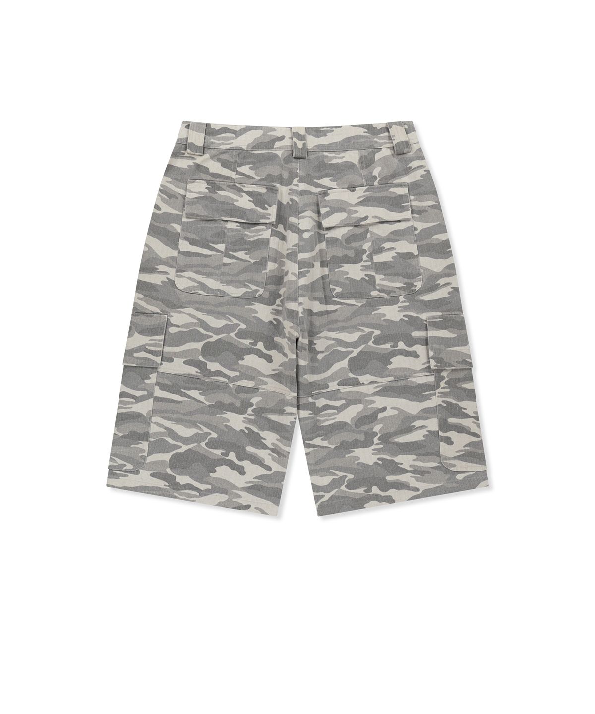 마뗑킴(MATIN KIM) CAMOUFLAGE CARGO BERMUDA PANTS FOR MEN IN GREY