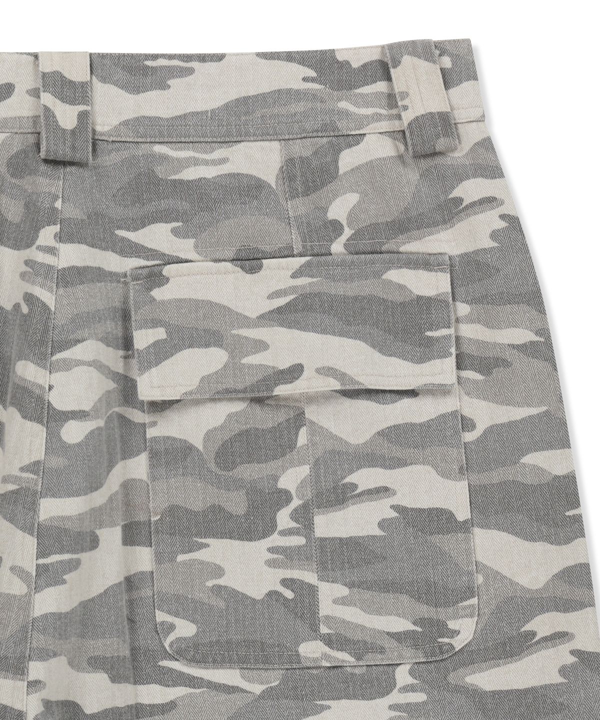 마뗑킴(MATIN KIM) CAMOUFLAGE CARGO BERMUDA PANTS FOR MEN IN GREY