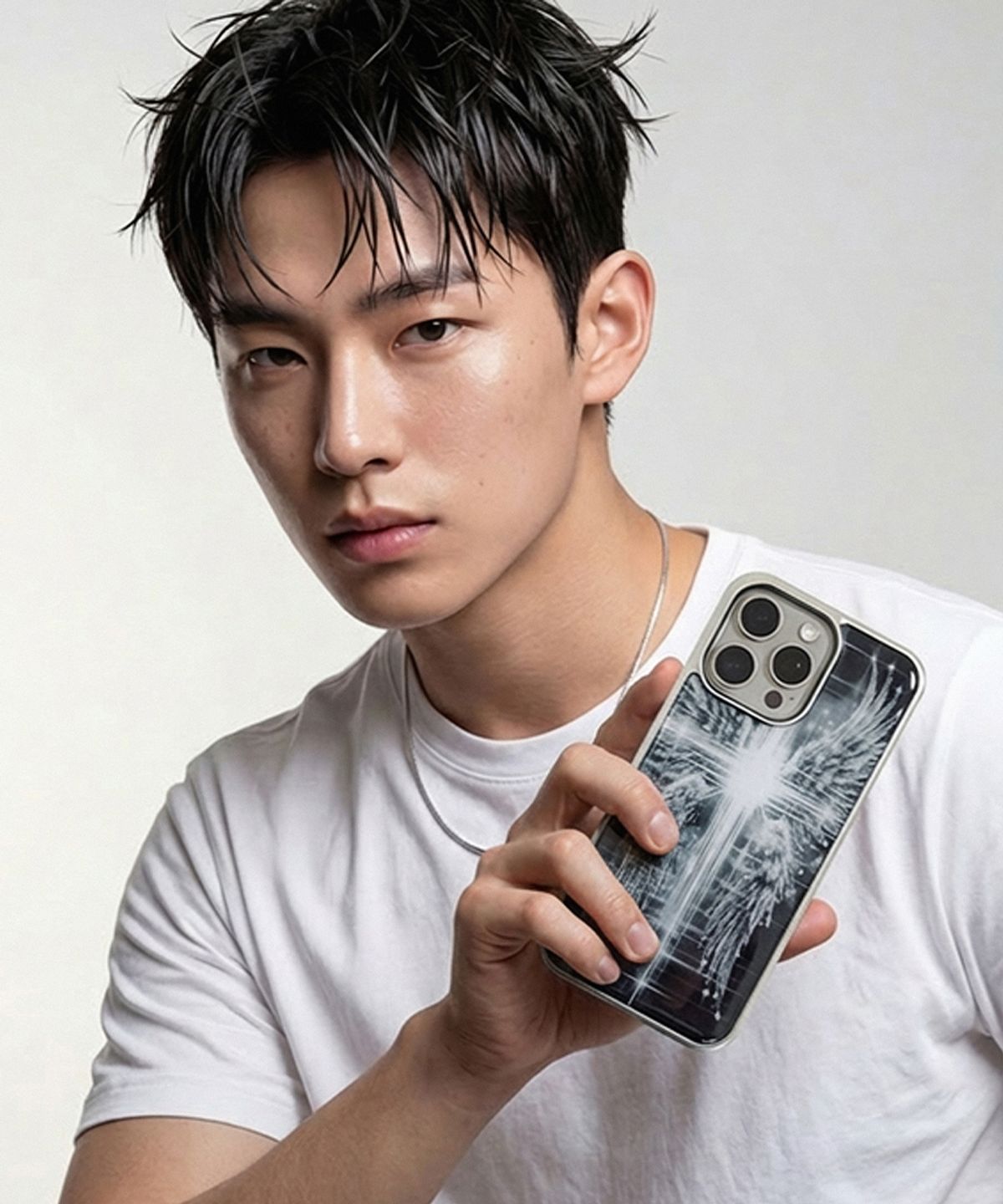 메모리즈바운더리(MEMORIESBOUNDARY) AETERNA Radiant Cross Sigil Phone Case (SV_Epoxy/MagSafe Glass)