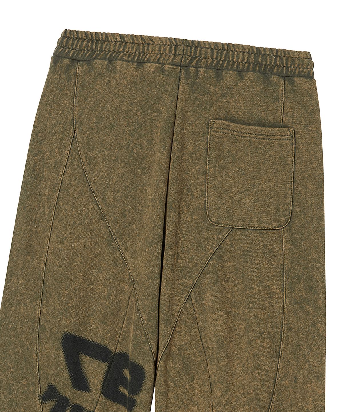 프렌다(PRENDA) 97 PAINTED WASHED PANTS KHAKI