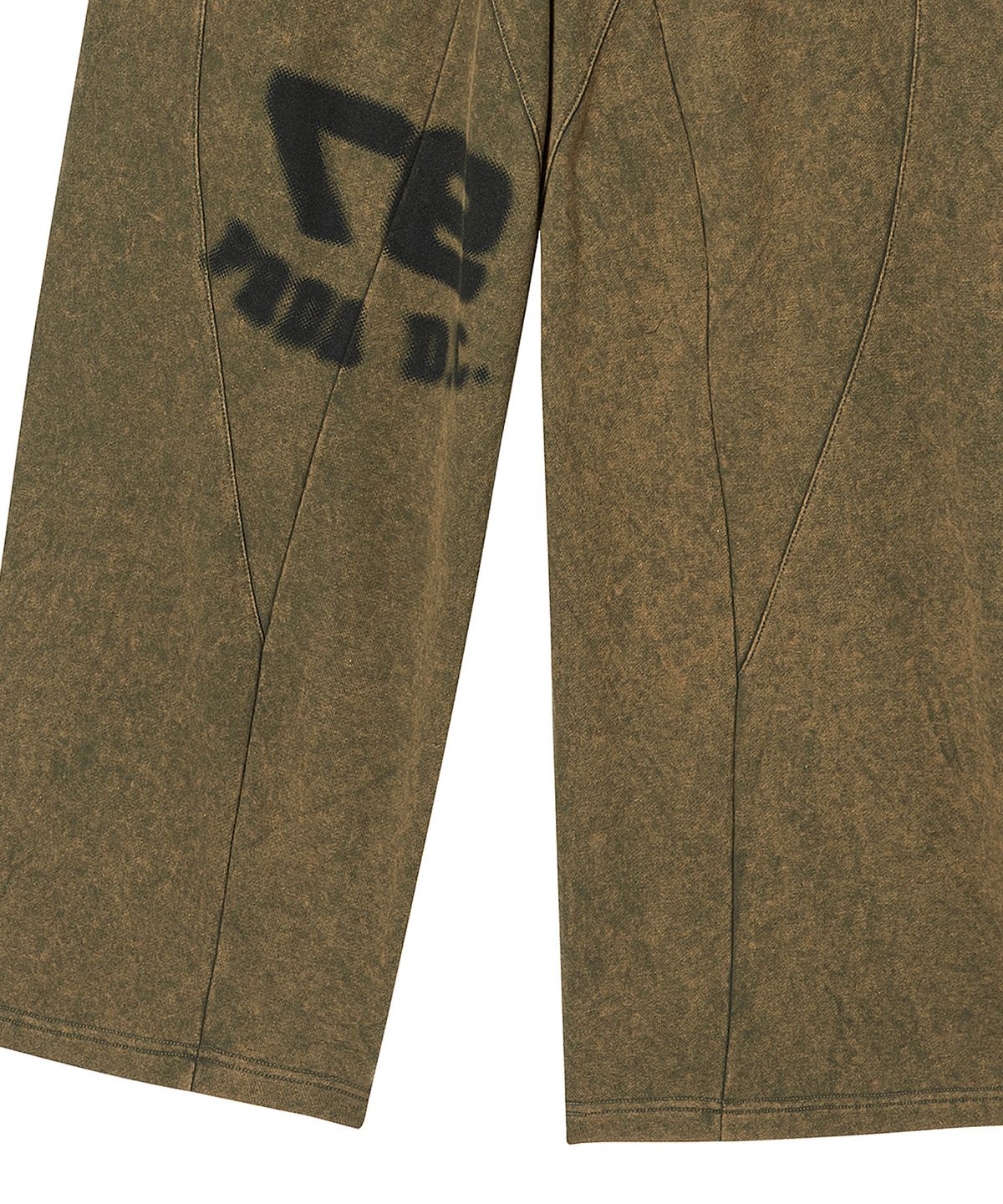 프렌다(PRENDA) 97 PAINTED WASHED PANTS KHAKI