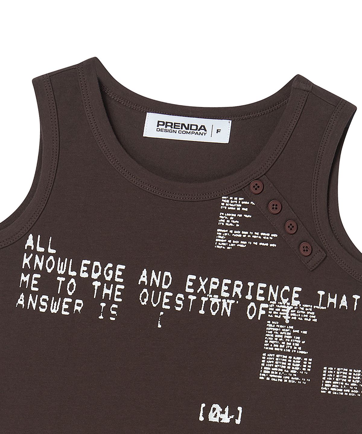 프렌다(PRENDA) FRAGMENTED LOG TANK BROWN