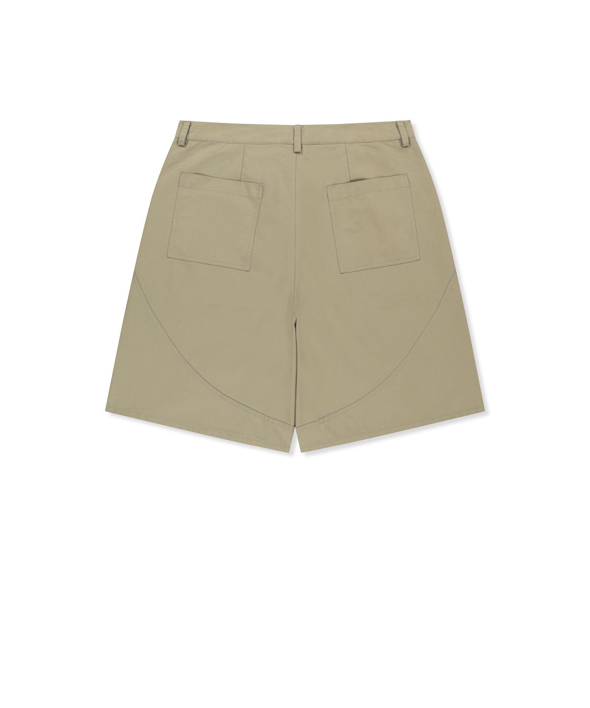 마뗑킴(MATIN KIM) CURVED SEAM BERMUDA PANTS FOR MEN IN BEIGE