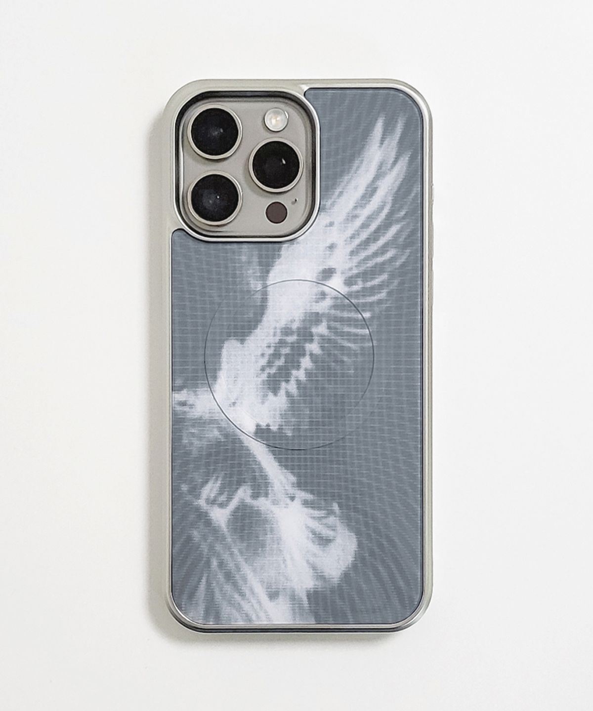 메모리즈바운더리(MEMORIESBOUNDARY) AETERNA Veil Wing Phone Case (GR) (SV_Epoxy/MagSafe Glass)