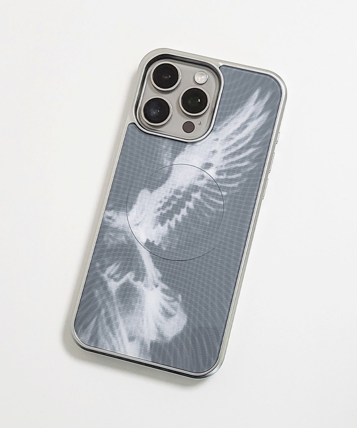 메모리즈바운더리(MEMORIESBOUNDARY) AETERNA Veil Wing Phone Case (GR) (SV_Epoxy/MagSafe Glass)