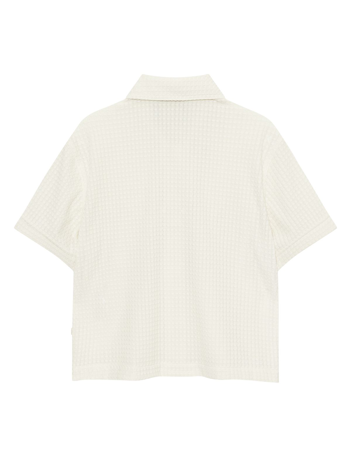 노르디스크(NORDISK) 와플 크로쉐 반팔 셔츠 - W_Off White