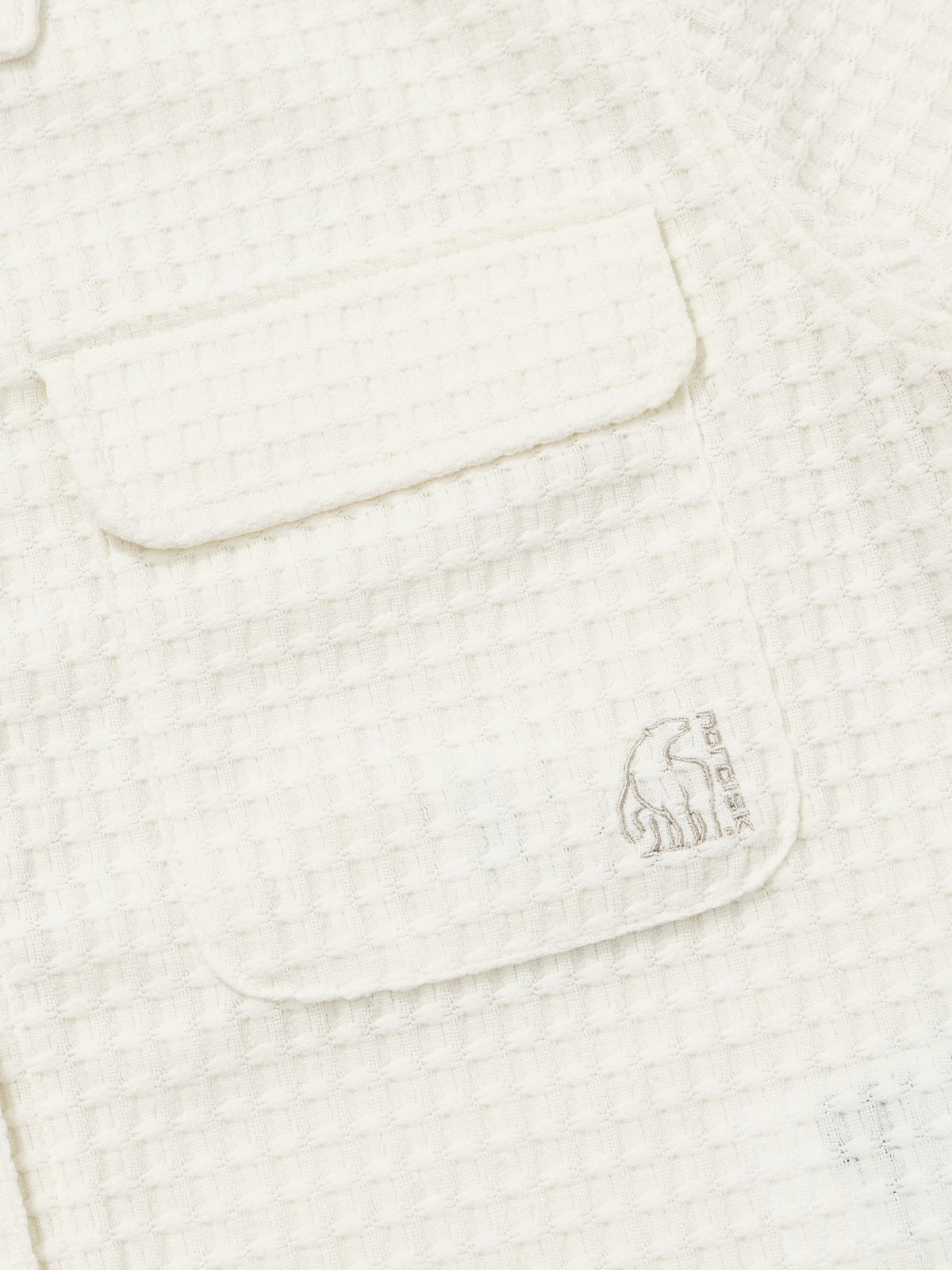 노르디스크(NORDISK) 와플 크로쉐 반팔 셔츠 - W_Off White
