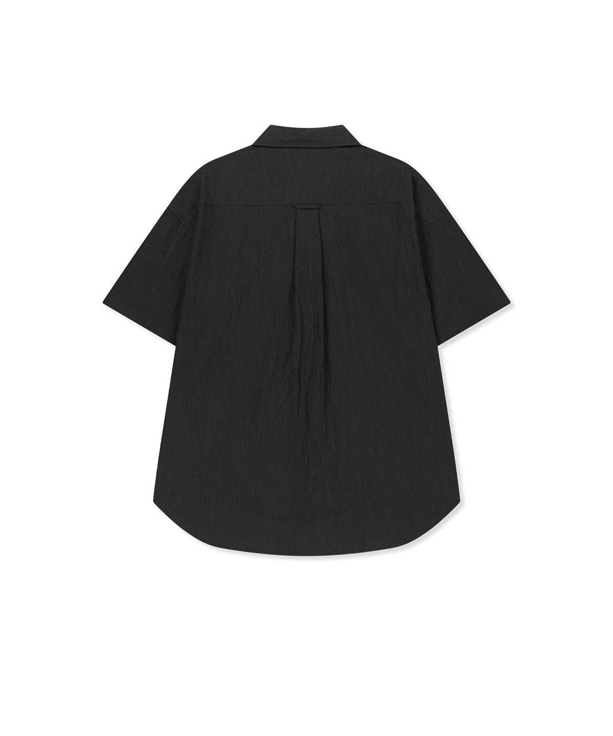 마뗑킴(MATIN KIM) SMALL LOGO OVER FIT SHIRT FOR MEN IN CHARCOAL