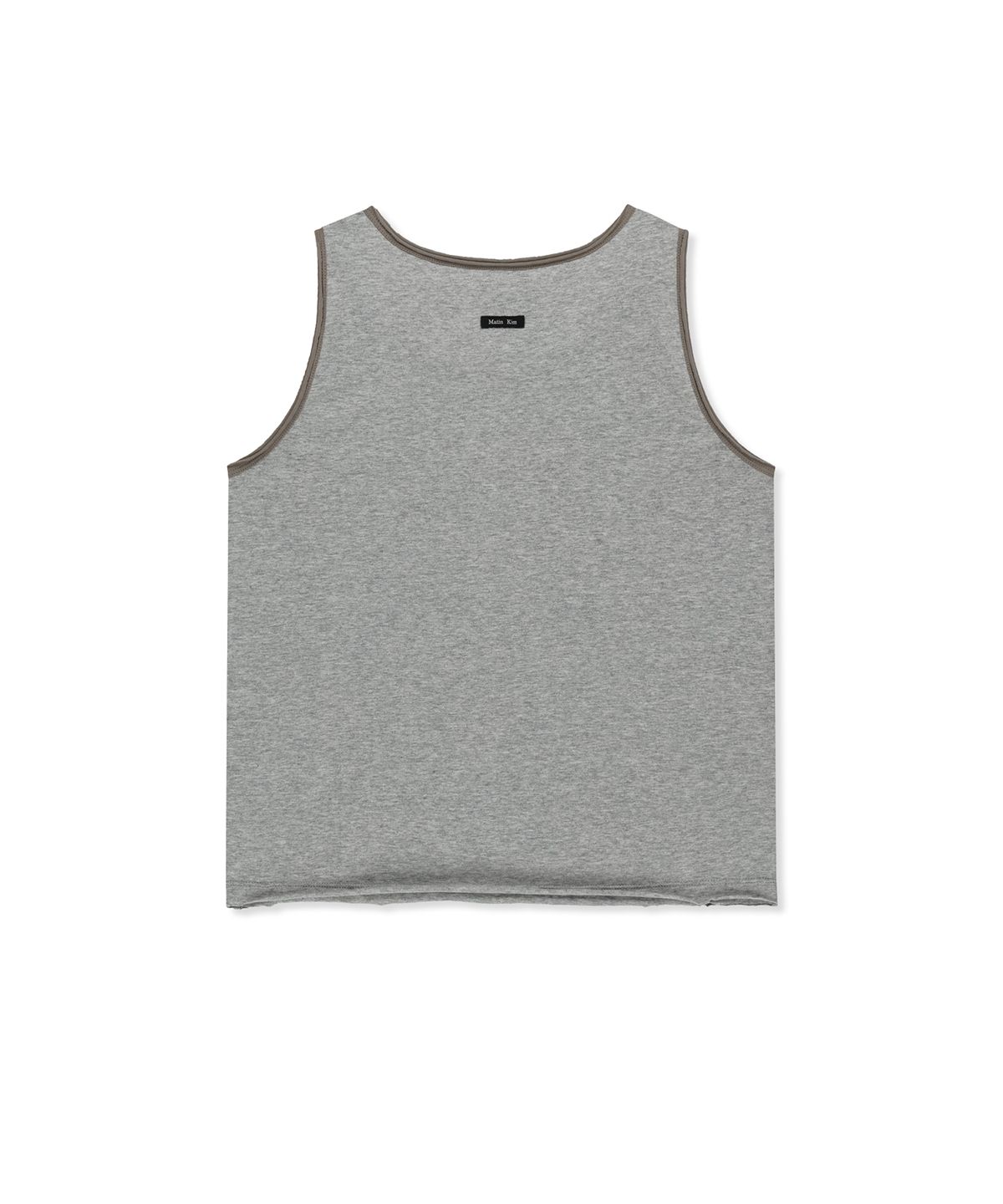 마뗑킴(MATIN KIM) TWIST SHOULDER SLEEVELESS TOP IN GREY