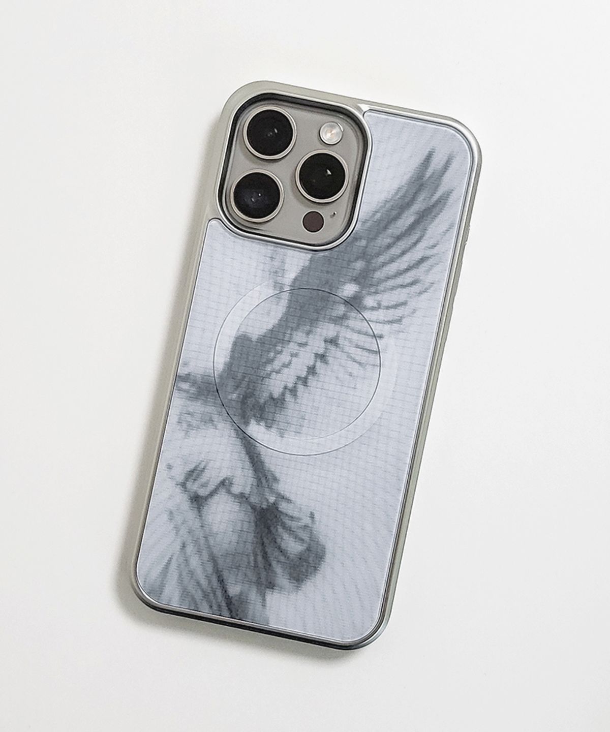 메모리즈바운더리(MEMORIESBOUNDARY) AETERNA Veil Wing Phone Case (WH) (SV_Epoxy/MagSafe Glass)