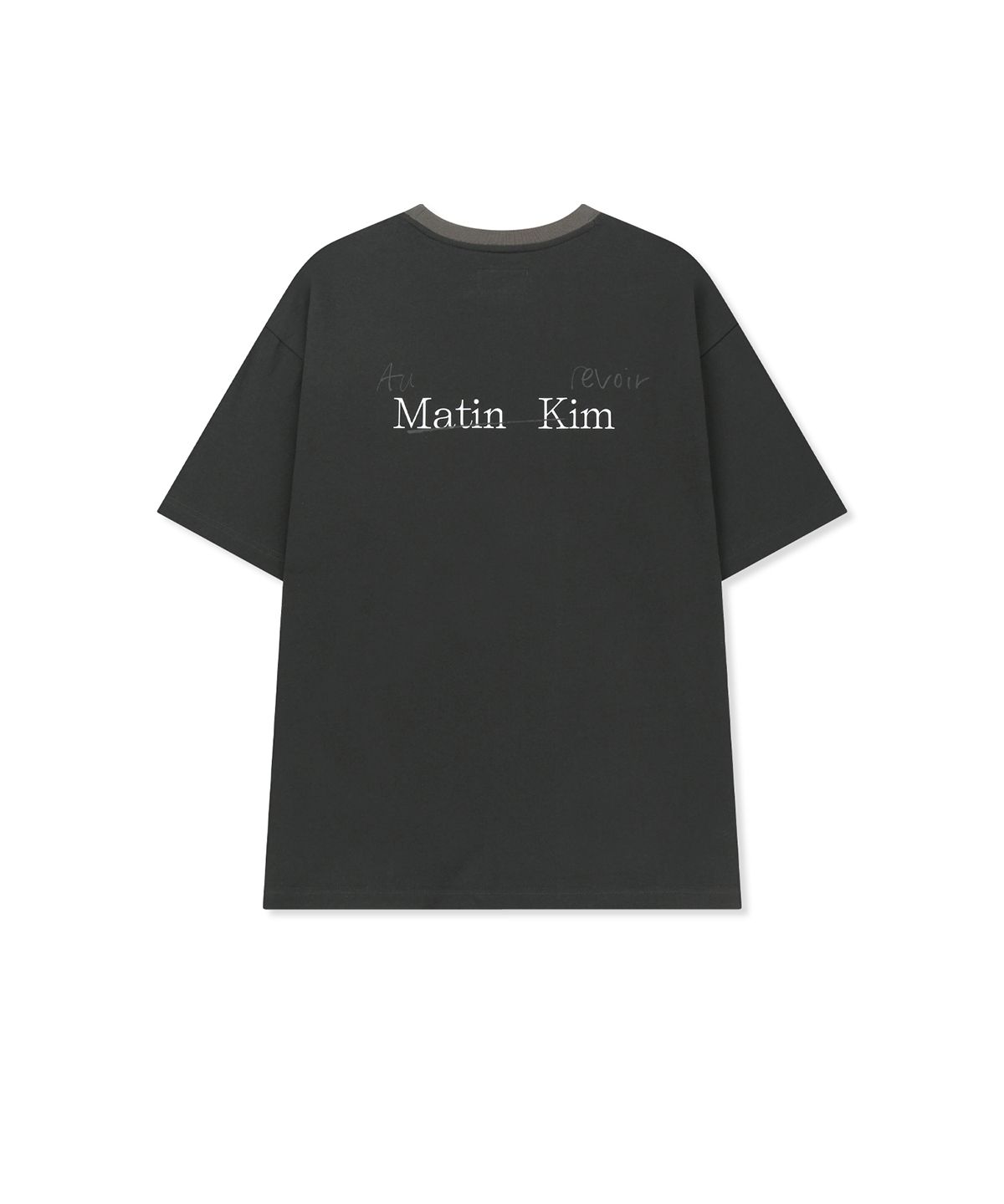 마뗑킴(MATIN KIM) TONAL RIB BACK LOGO TOP FOR MEN IN BLACK