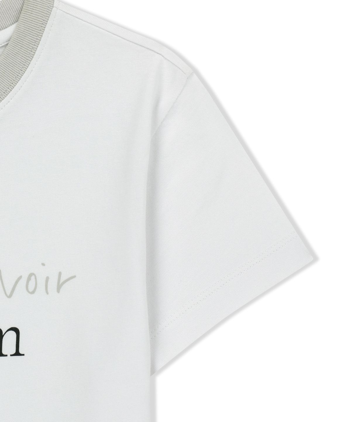 마뗑킴(MATIN KIM) TONAL RIB LOGO CROP TOP IN WHITE