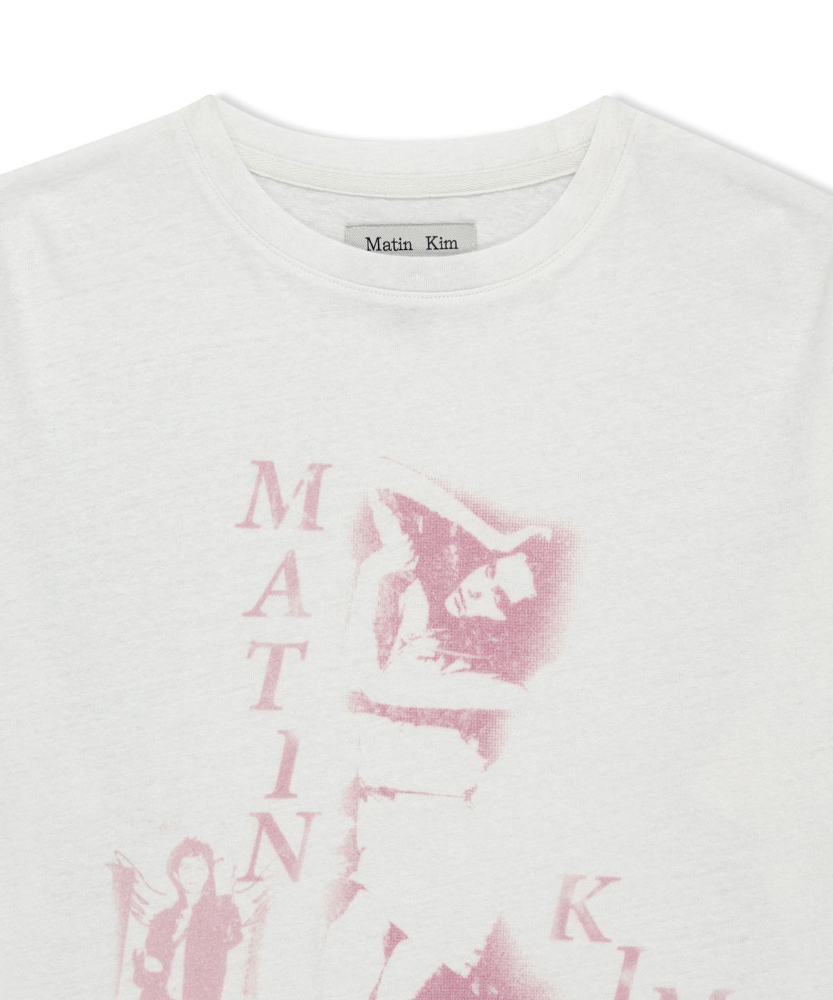 마뗑킴(MATIN KIM) PORTRAIT GRAFFITI LOGO TOP IN WHITE
