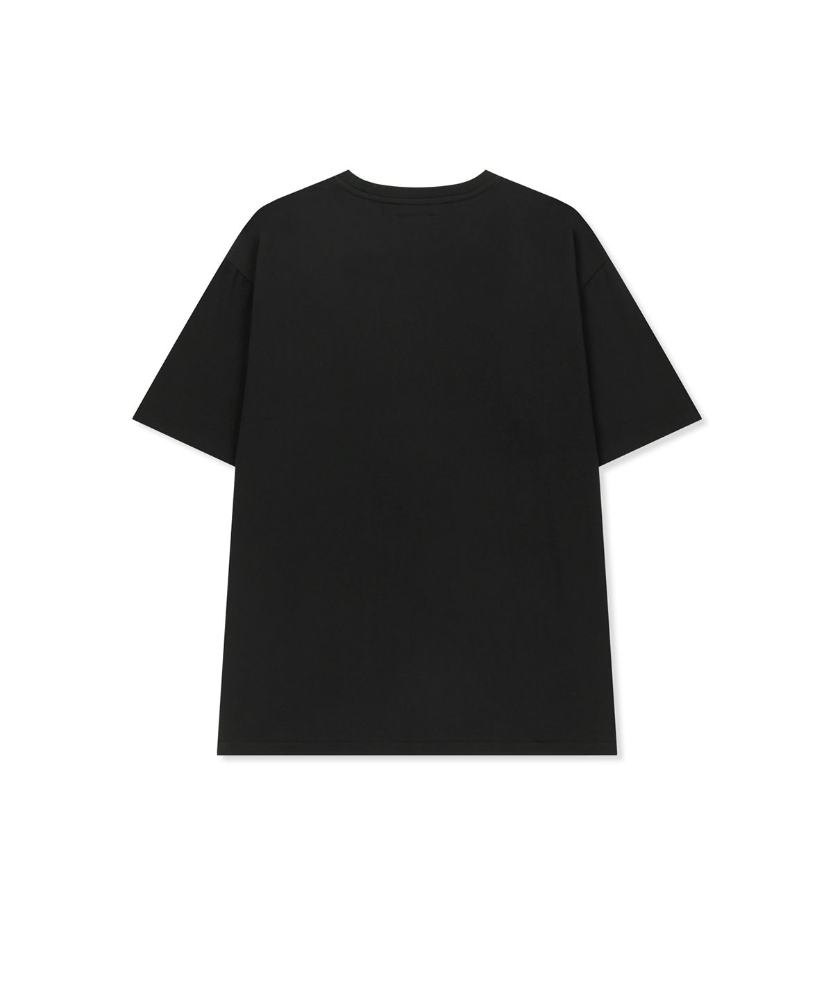 마뗑킴(MATIN KIM) APPLIQUE FELT LOGO TOP FOR MEN IN STRONG BLACK