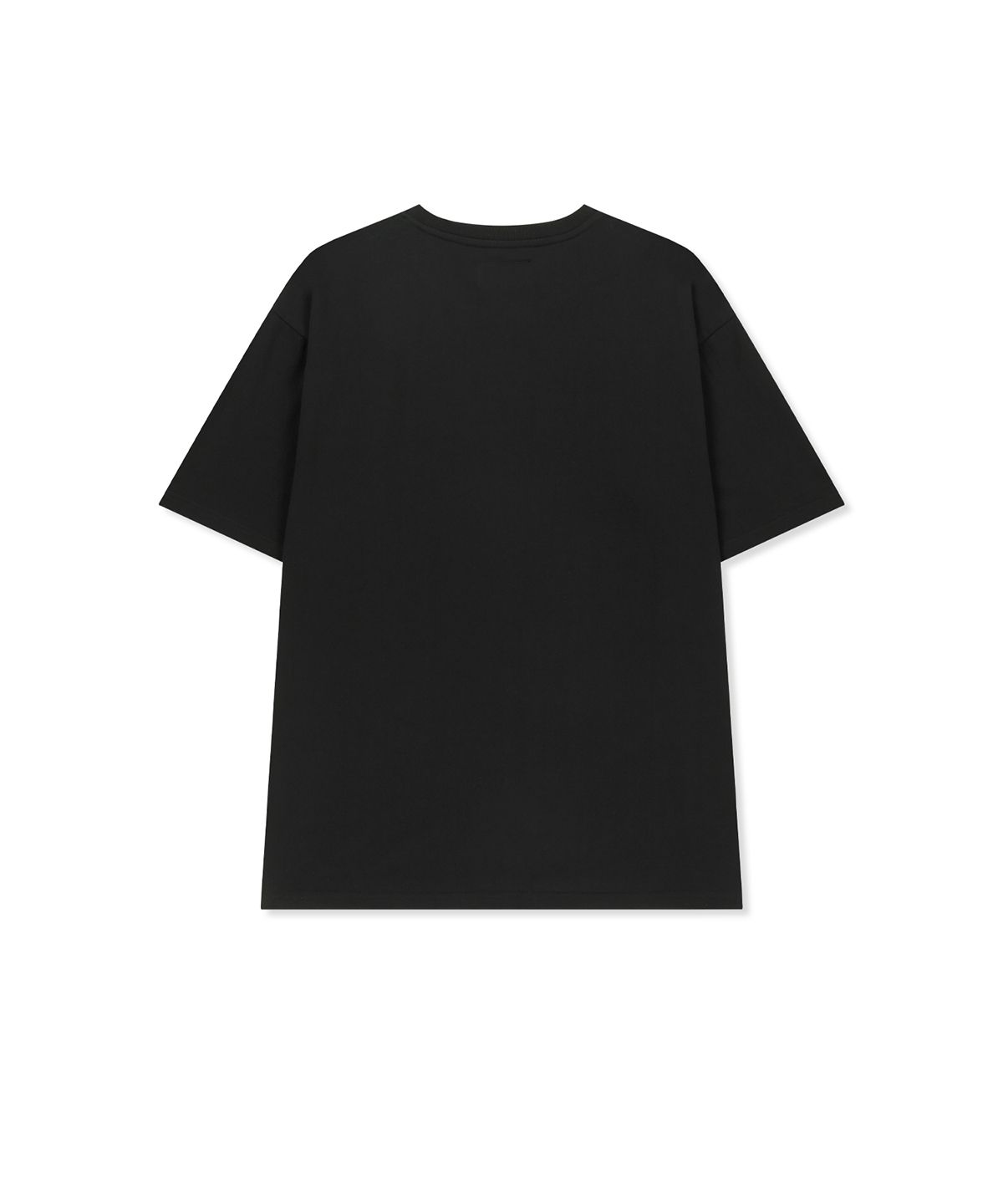 마뗑킴(MATIN KIM) APPLIQUE FELT LOGO TOP FOR MEN IN BLACK