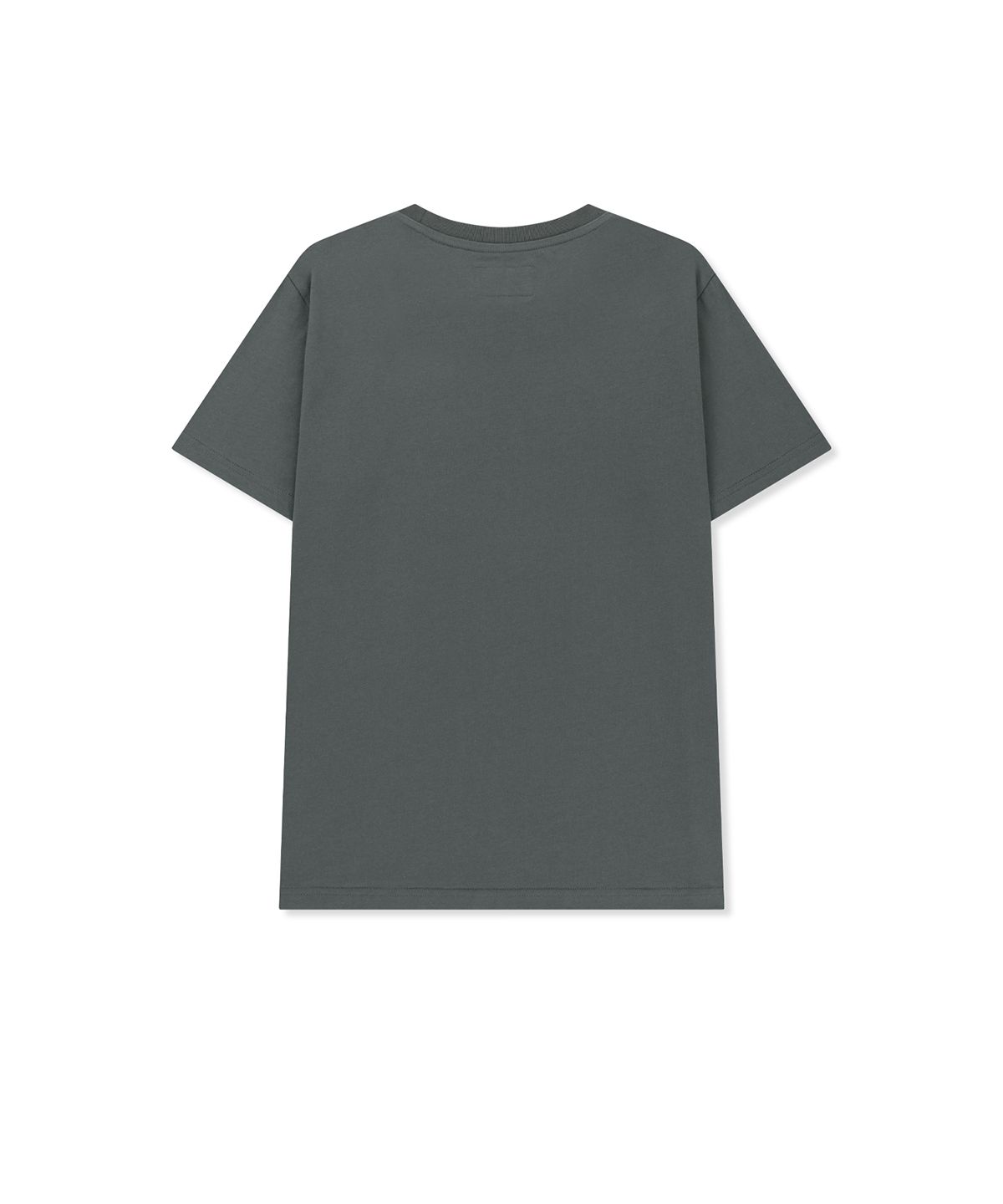 마뗑킴(MATIN KIM) APPLIQUE FELT LOGO TOP IN CHARCOAL