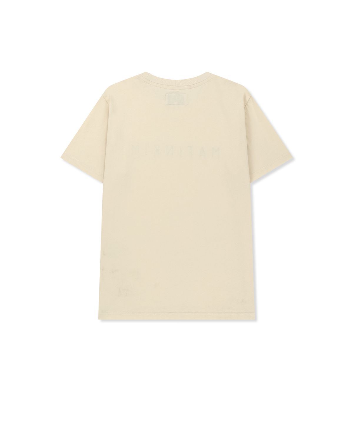 마뗑킴(MATIN KIM) APPLIQUE FELT LOGO TOP IN CREAM