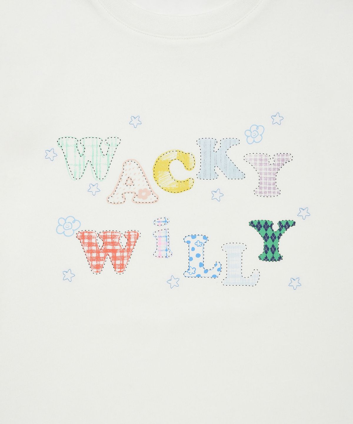 와키윌리(WACKY WILLY) 우먼스 레터링 그래픽 반팔티셔츠
