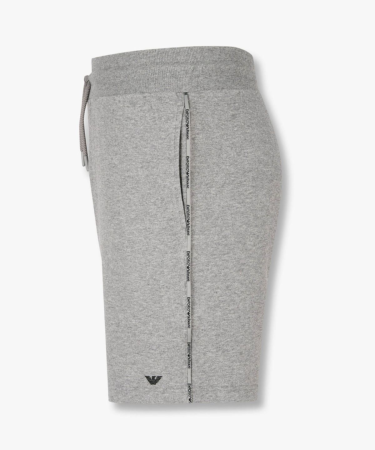 엠포리오 아르마니 언더웨어(EMPORIO ARMANI UNDERWEAR) 남성 로고 라인 라운지 버뮤다 쇼츠_멜란지 그레이 0816131001