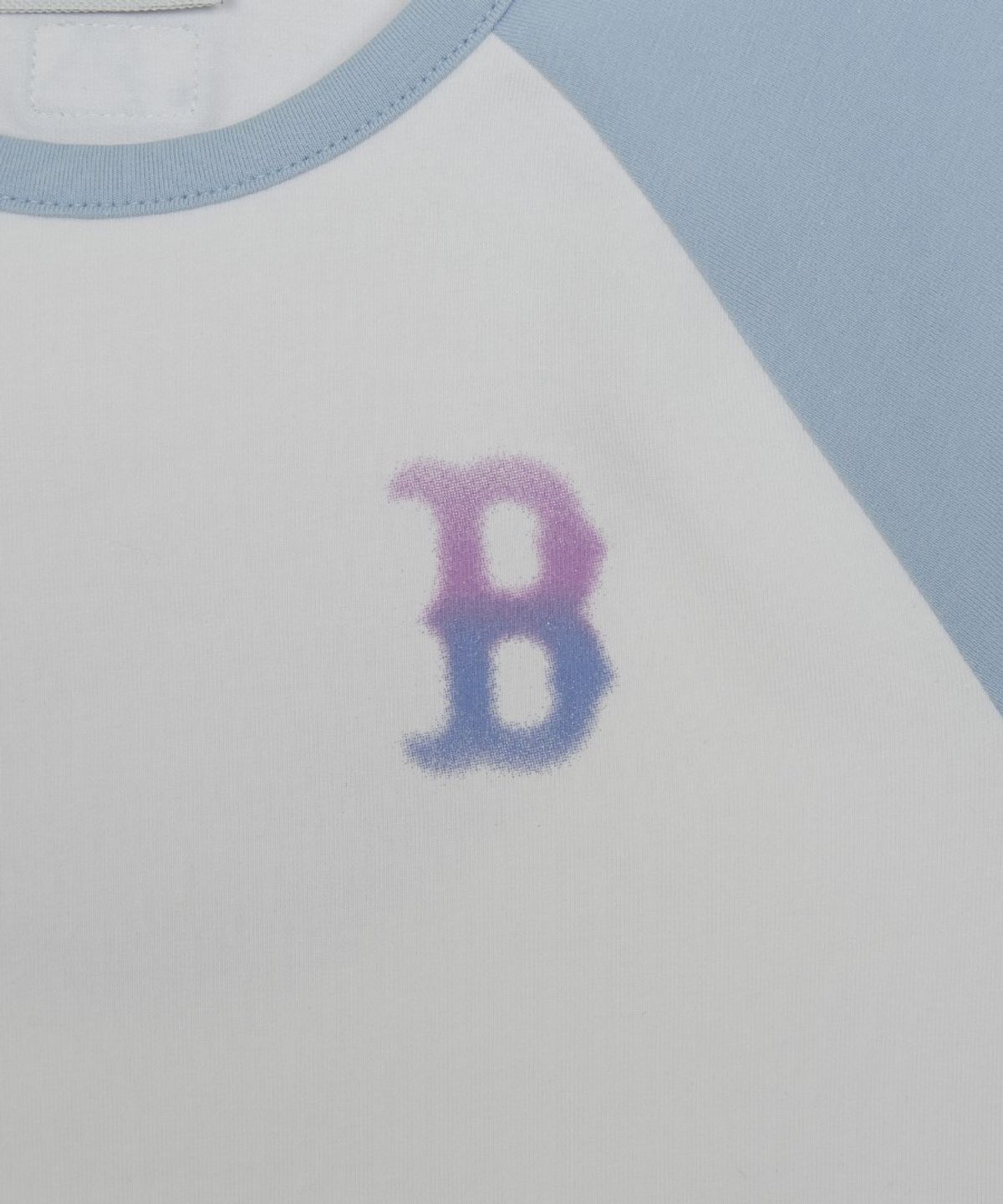 엠엘비 키즈(MLB KIDS) 걸즈 스포티브 빅럭스 라글란 티셔츠 BOS (Ivory)
