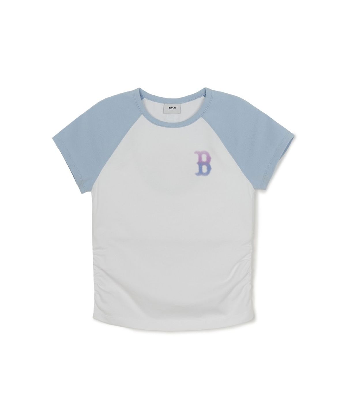 엠엘비 키즈(MLB KIDS) 걸즈 스포티브 빅럭스 라글란 티셔츠 BOS (Ivory)